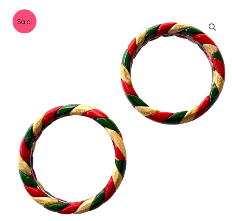 LuxuryGlow Lac Bangles Handmade Jaipur Lac Bangles with Golden Zari – Red, Green & Cream