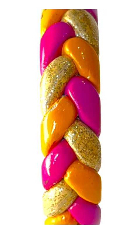 LuxuryGlow Lac Bangles Handmade Jaipur Lac Bangles – Yellow, Hot Pink & Cream with Golden Zari