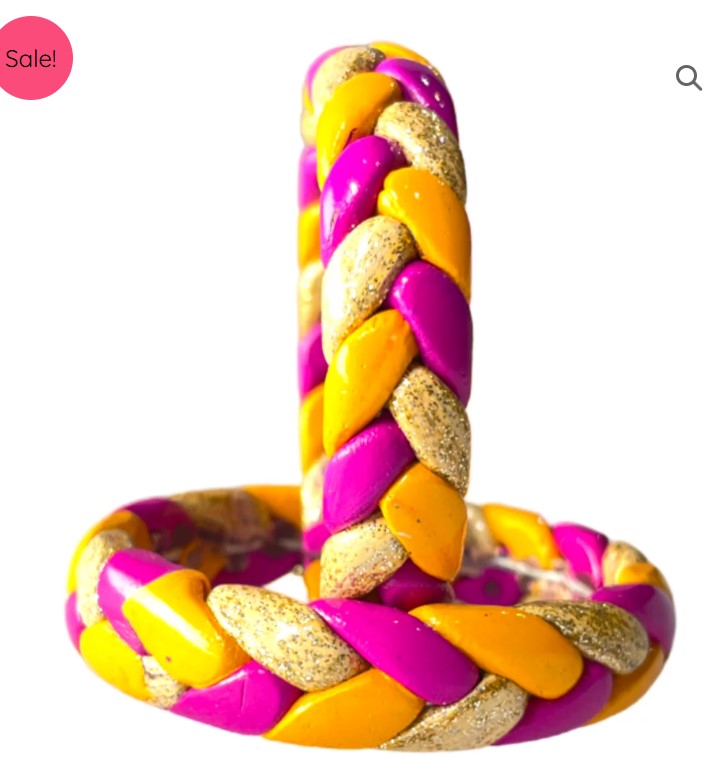 LuxuryGlow Lac Bangles Handmade Jaipur Lac Bangles – Yellow, Hot Pink & Cream with Golden Zari