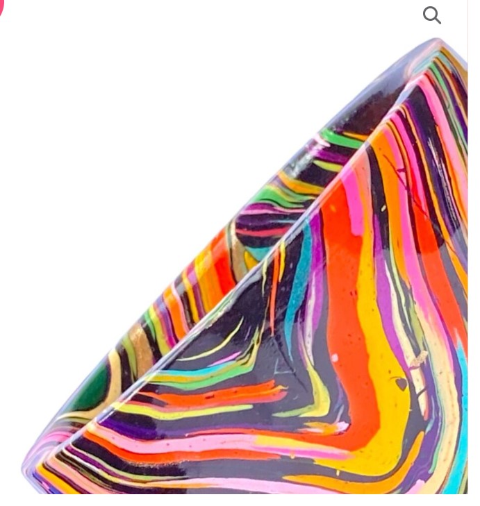 LuxuryGlow Lac Bangles Juli Kada Handmade Lac Bangle – Black Base with Colorful Squiggles | LuxuryGlow