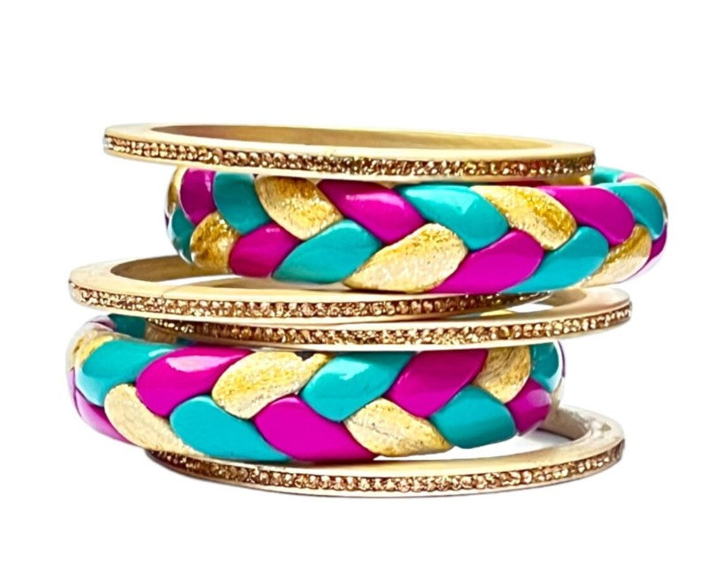 LuxuryGlow Lac Bangles Handmade Lac Bangles Set – Ponytail Design | LuxuryGlow