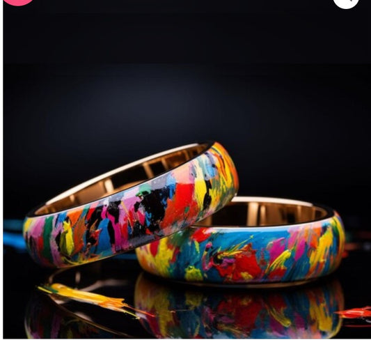 LuxuryGlow Lac Bangles Multicolor Wave Handmade Gold Brass Metal Lac Bangles | LuxuryGlow