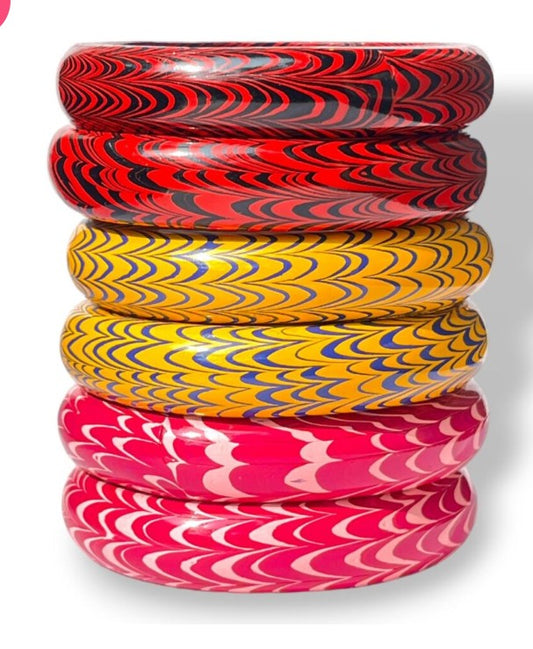 LuxuryGlow Lac Bangles Sui Kada Collection – . Handmade Needle Lac Bangles (3 Pair, Trendy & Traditional)