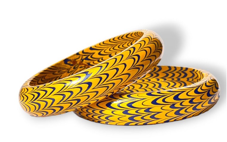 LuxuryGlow Lac Bangles Sui Kada Collection – . Handmade Needle Lac Bangles (3 Pair, Trendy & Traditional)