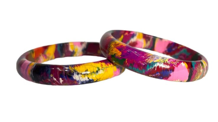 LuxuryGlow Lac Bangles  Handmade Multi-Color Badal Kada Plain Lac Bangles – 1 Pair |