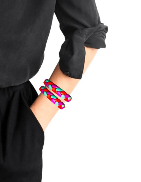 LuxuryGlow Lac Bangles Ponytail Style Kada – Handmade Jaipur Lac Jewelry |