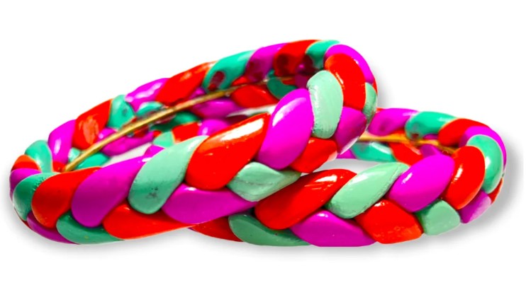 LuxuryGlow Lac Bangles Ponytail Style Kada – Handmade Jaipur Lac Jewelry |