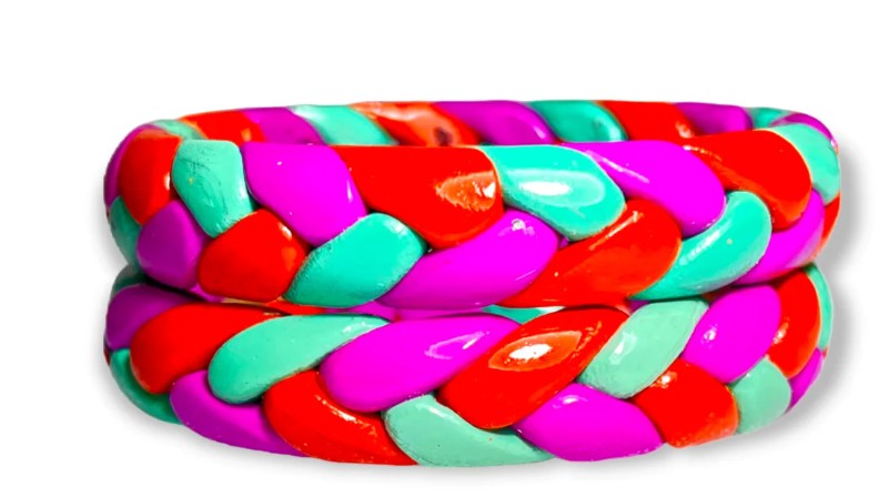 LuxuryGlow Lac Bangles Ponytail Style Kada – Handmade Jaipur Lac Jewelry |