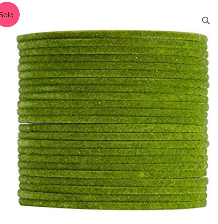LuxuryGlow Velvet Bangles  Ethnic Metal  – Set of 24 Handmade in Jaipur |
