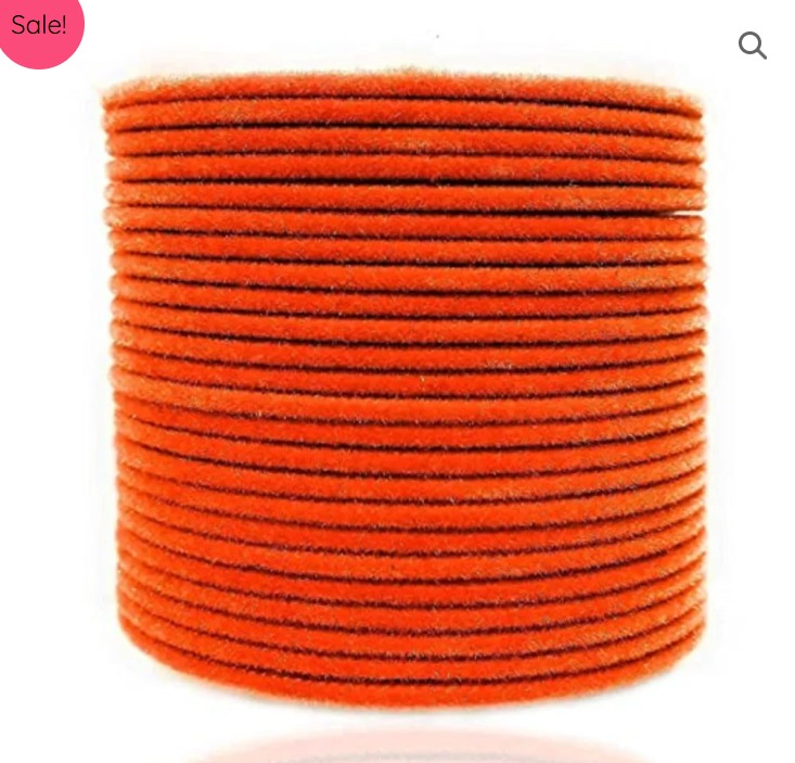 LuxuryGlow Velvet Bangles  Ethnic Metal  – Set of 24 Handmade in Jaipur |