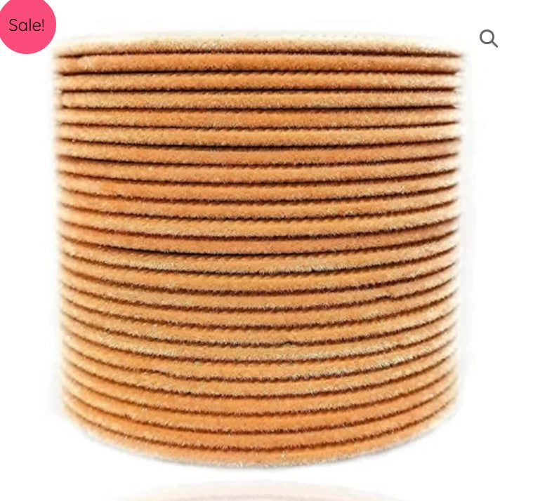 LuxuryGlow Velvet Bangles  Ethnic Metal  – Set of 24 Handmade in Jaipur |