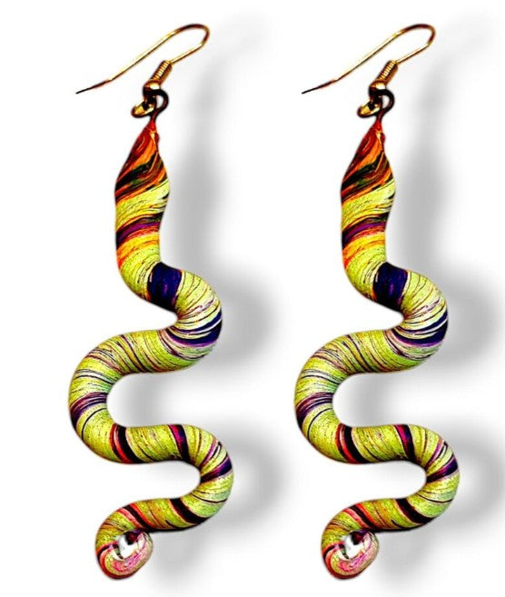 LuxuryGlow Lac Jewelry Handmade Lac Earrings – Snake Design Collection by  | Traditional Craft with Modern Elegance