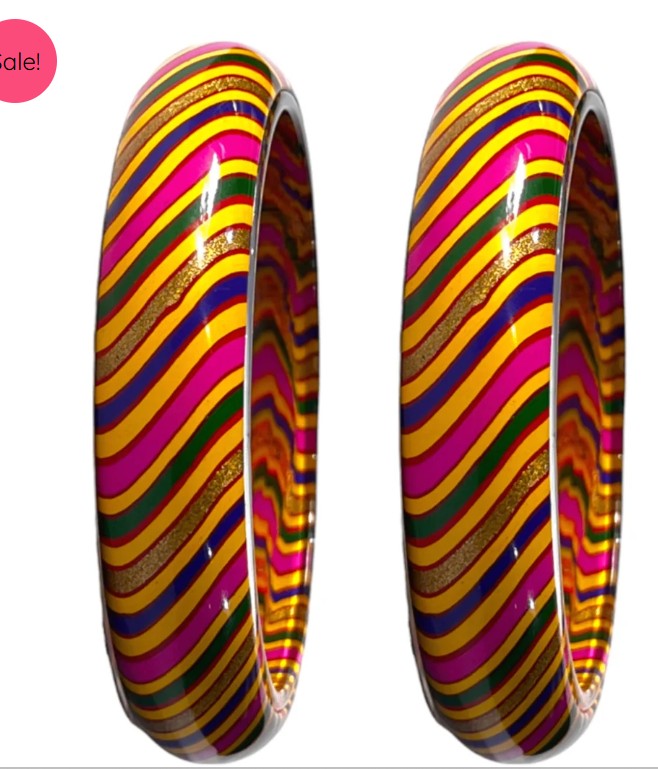 LuxuryGlow GlassBangles Glamour in Glass Handmade Leheriya – Jaipur’s Glossy Lac Artistry