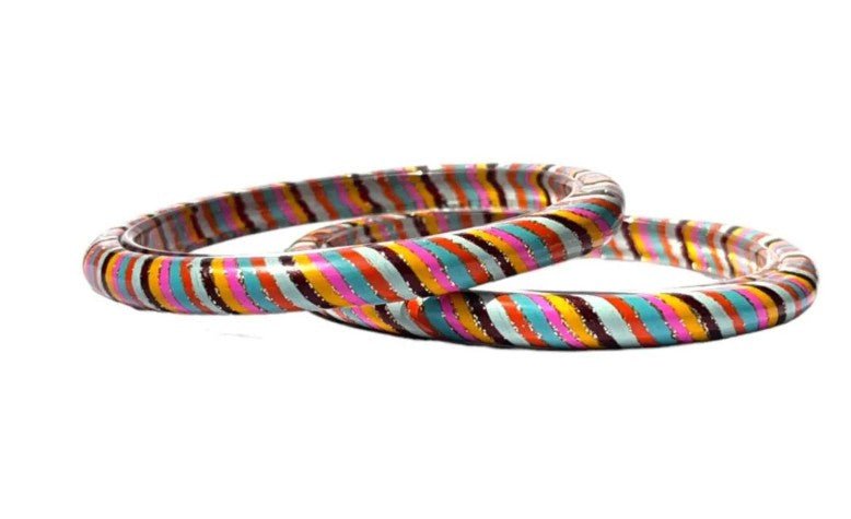 LuxuryGlow Glass Bangles Leheriya Design Handmade Glass Bangles by  – Traditional Lac Ki Chudiyan from Jaipur