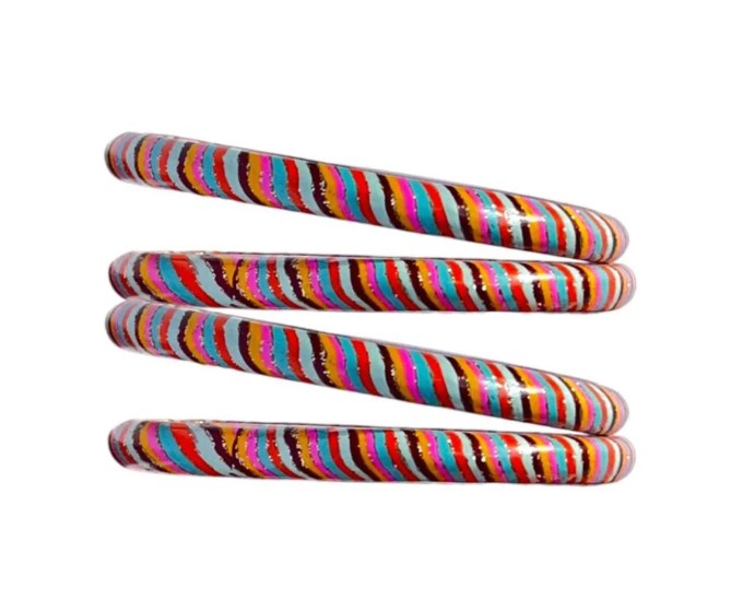 LuxuryGlow Glass Bangles Leheriya Design Handmade Glass Bangles by  – Traditional Lac Ki Chudiyan from Jaipur