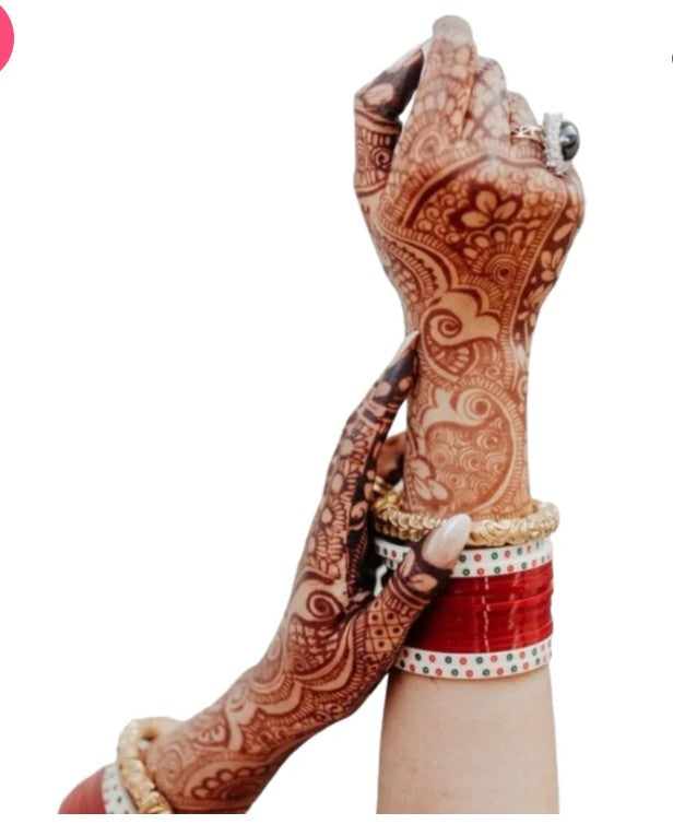 LuxuryGlow Wedding Bangles  Red Wedding Choora by  – Traditional Bridal Bangles Set for Indian Weddings