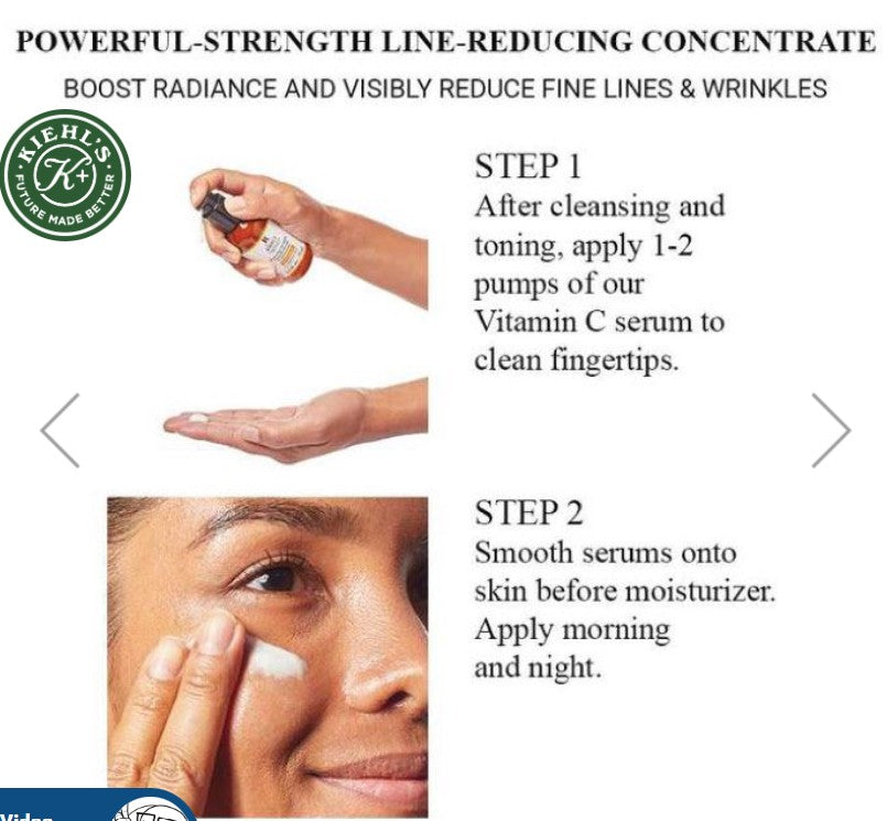 Powerful Strength Line Reducing Concentrate – Vitamin C Anti-Aging Serum with Hyaluronic Acid for Radiant, Smooth Skin