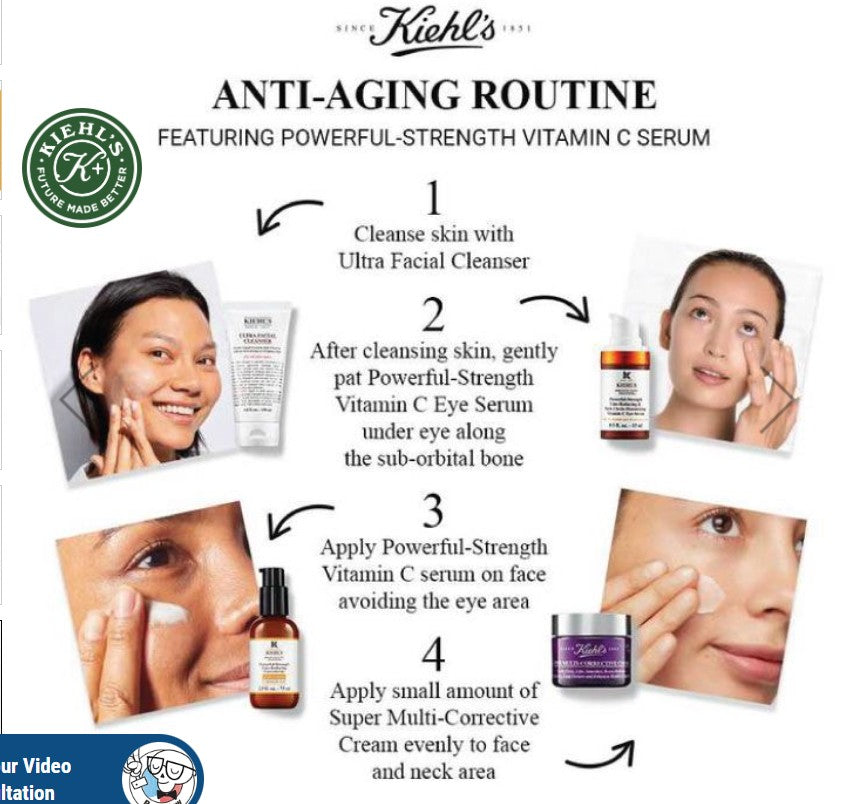 Powerful Strength Line Reducing Concentrate – Vitamin C Anti-Aging Serum with Hyaluronic Acid for Radiant, Smooth Skin
