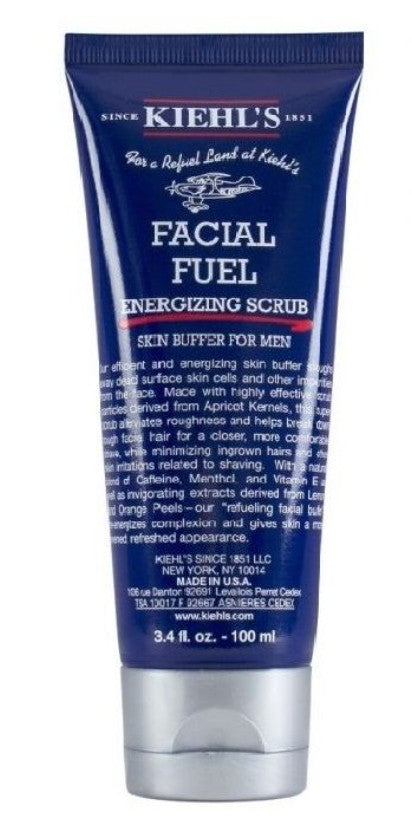 Facial Fuel Energizing Scrub for Men – Deep Cleansing Exfoliator with Apricot Kernels, Caffeine & Menthol