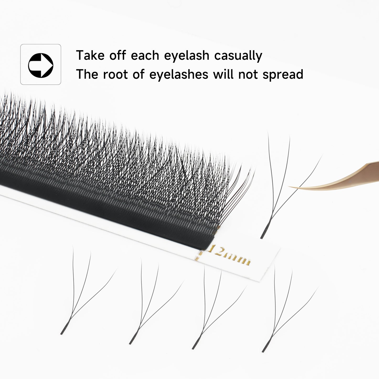 ZIUSUZAKI W-Shaped Premade Fan Eyelash Extensions – 2D to 8D Automatic Blooming Lashes C198