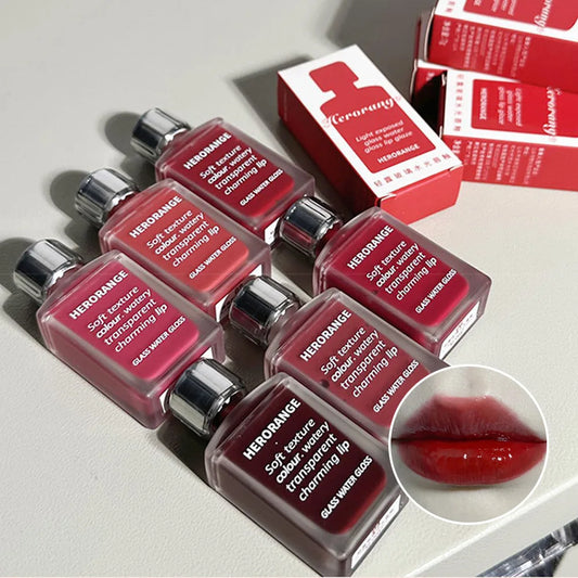 HERORANGE Glass Water Lip Gloss | Moisturizing, Plumping & Long-Lasting
