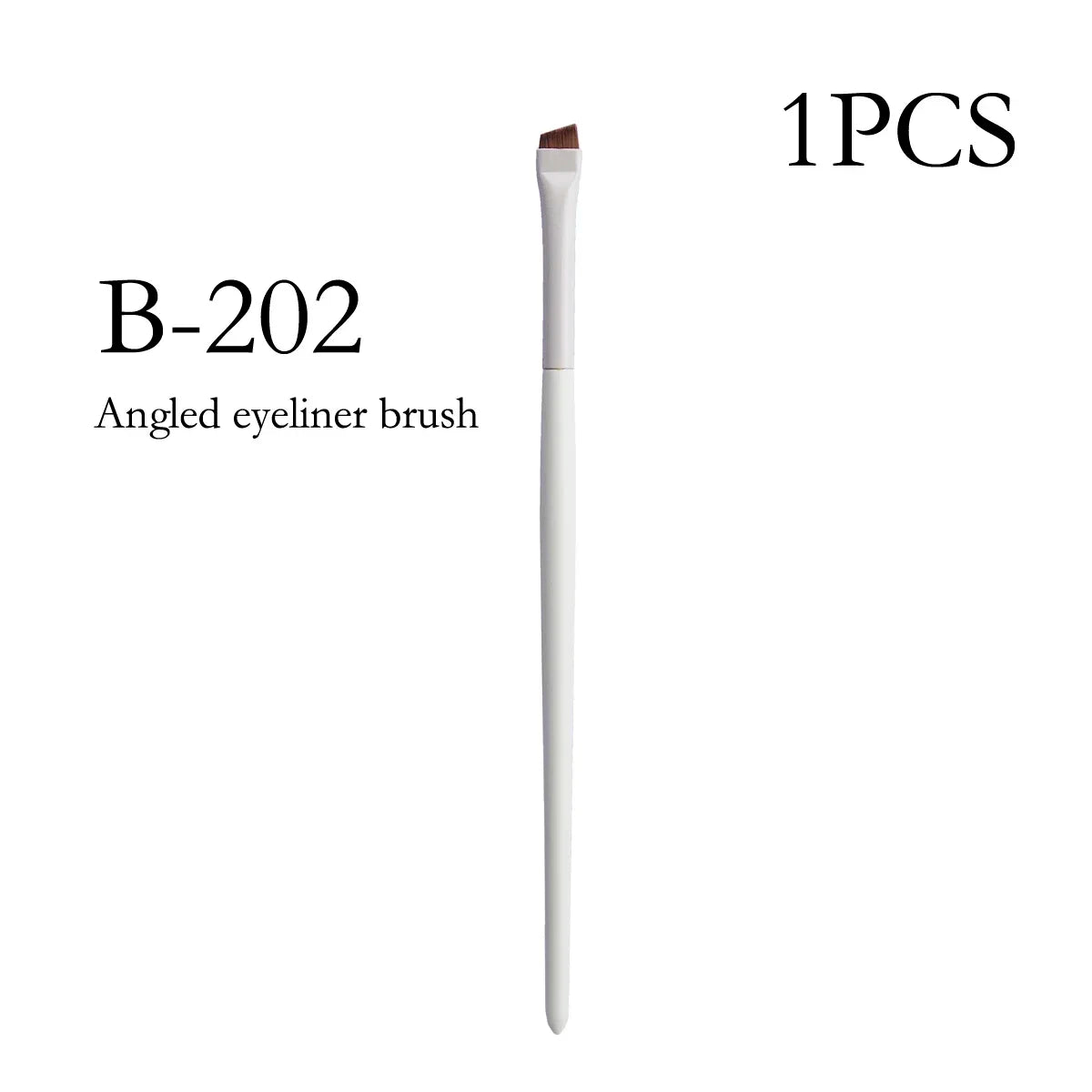 WOKO Ultra-Thin Precision Blade Eyeliner & Eyebrow Brush – White Wooden Handle