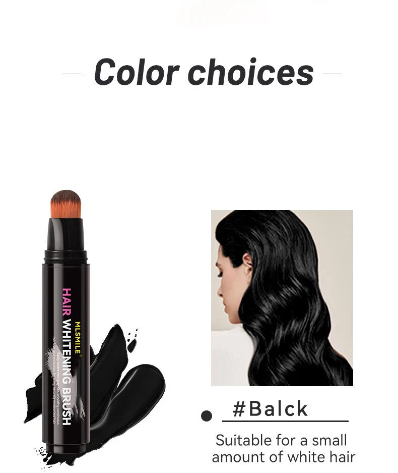 LuxuryGlow Disposable Hair Color Brush Stick – Temporary White Hair Concealer with Natural Plant Extracts (20ml)