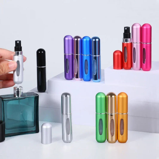 Botella pulverizadora portátil LuxuryGlow con llenado inferior (5 ml/8 ml) | Atomizador de viaje recargable