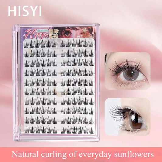 LuxuryGlow Self-Adhesive 3D Cluster Lashes – Glue-Free, Volumizing, Waterproof