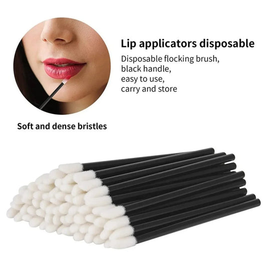 ZXZZS  50PCS Disposable Lip Gloss Applicator Wands | Soft Nylon Makeup Brushes