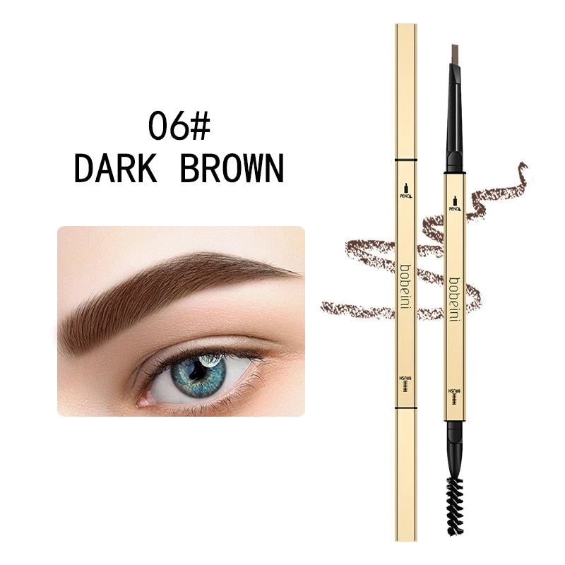 Lápiz de cejas impermeable de doble punta LuxuryGlow: preciso, duradero y resistente a las manchas.