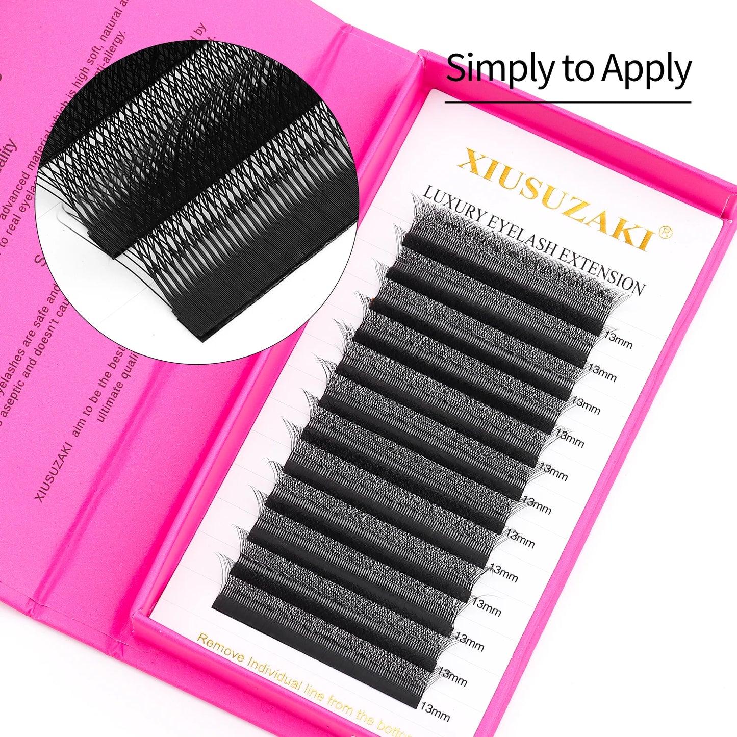 XIUSUZAKI 5D Premade Volume Lash Fans – Natural Mink Eyelash Extensions for Full, Soft & Fluffy Look