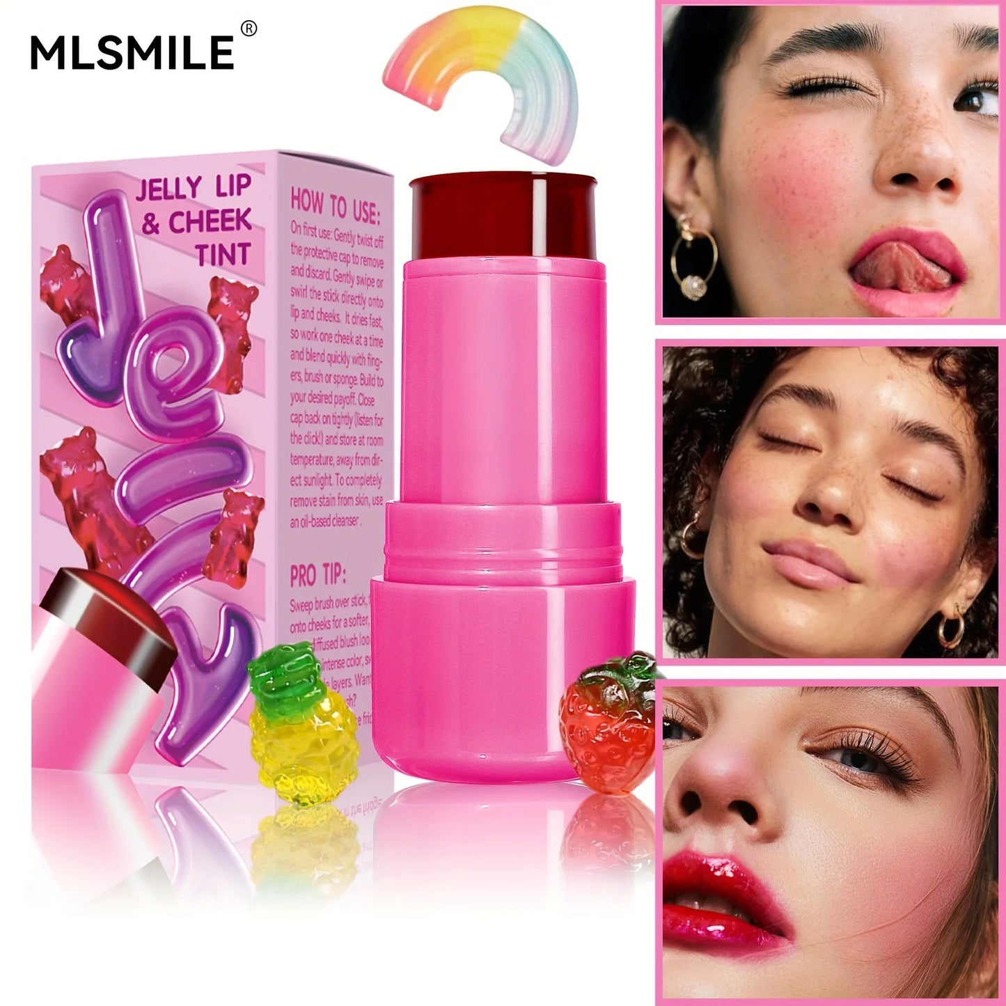 MLSMILE Jelly Blush &amp; Lip Tint Stick: ligero, duradero y con un brillo natural