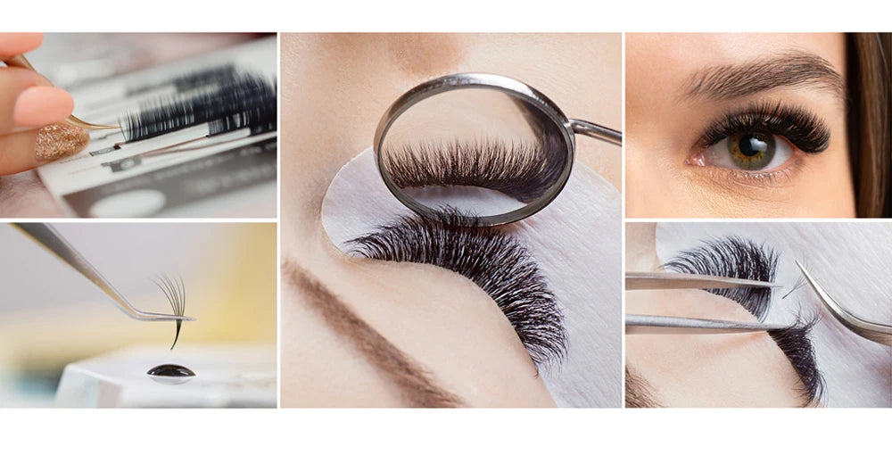 DIYDAY Classic Individual Eyelash Extensions – 16 Rows Matte Black Soft Mink Look C60