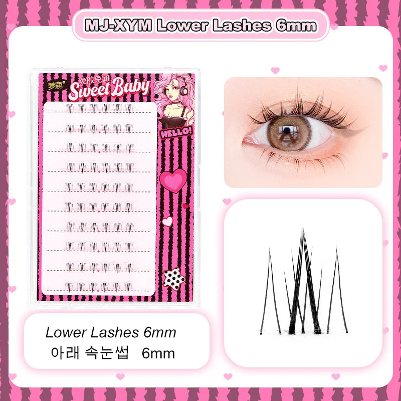 LuxuryGlow Self-Adhesive Eyelash Clusters – No-Glue, Reusable, Natural Look Lashes