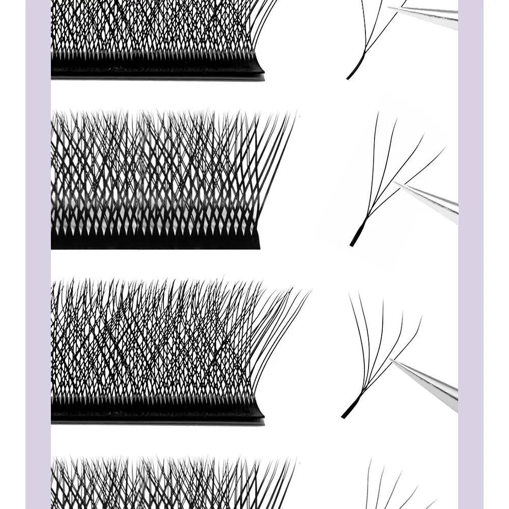 DIYDAY W-Shape Premade Eyelash Extensions – 3D to 8D Volume Fans for Natural Bloom Lookc60