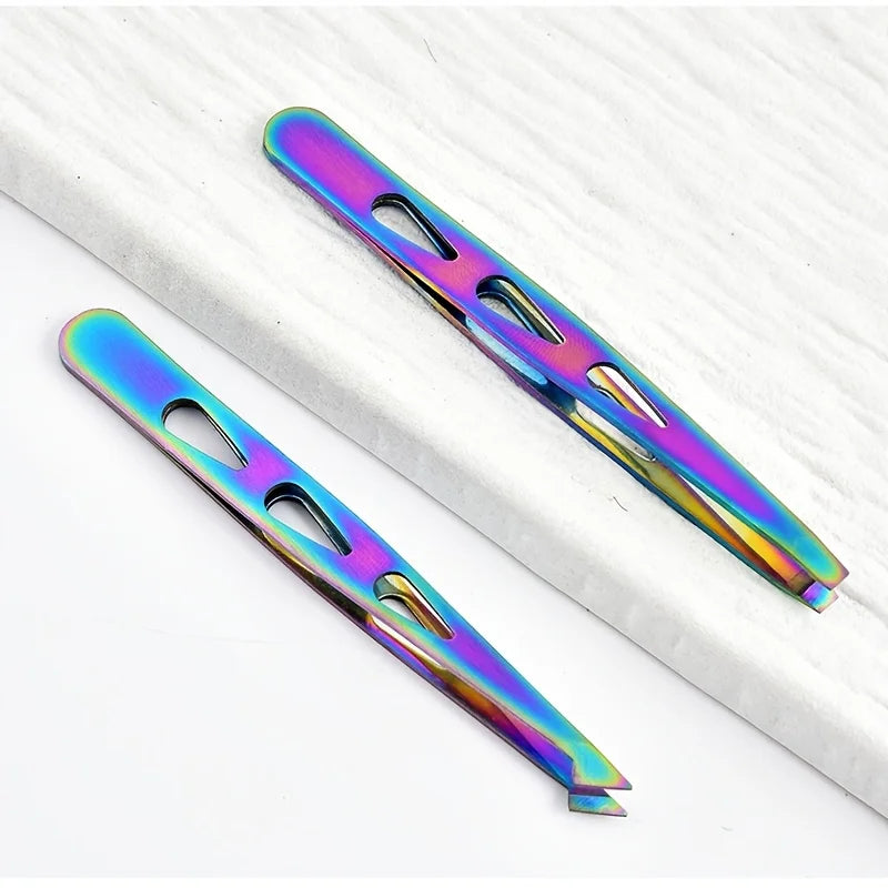 Alicates para cutículas de acero inoxidable de colores LuxuryGlow: removedor de piel muerta de precisión