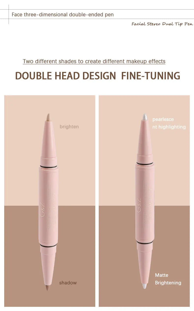 G&Z 2-in-1 Contour & Highlight Pen – Dual Head Facial Shaping Stick