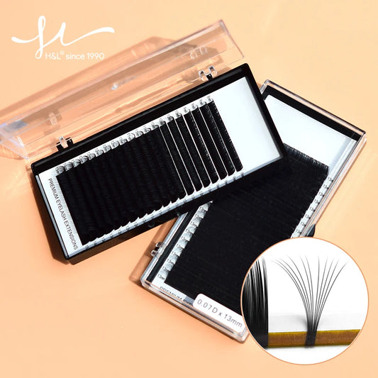 H&L Classic Faux Individual Eyelash Extensions – 20 Rows Soft Black Lashes C120