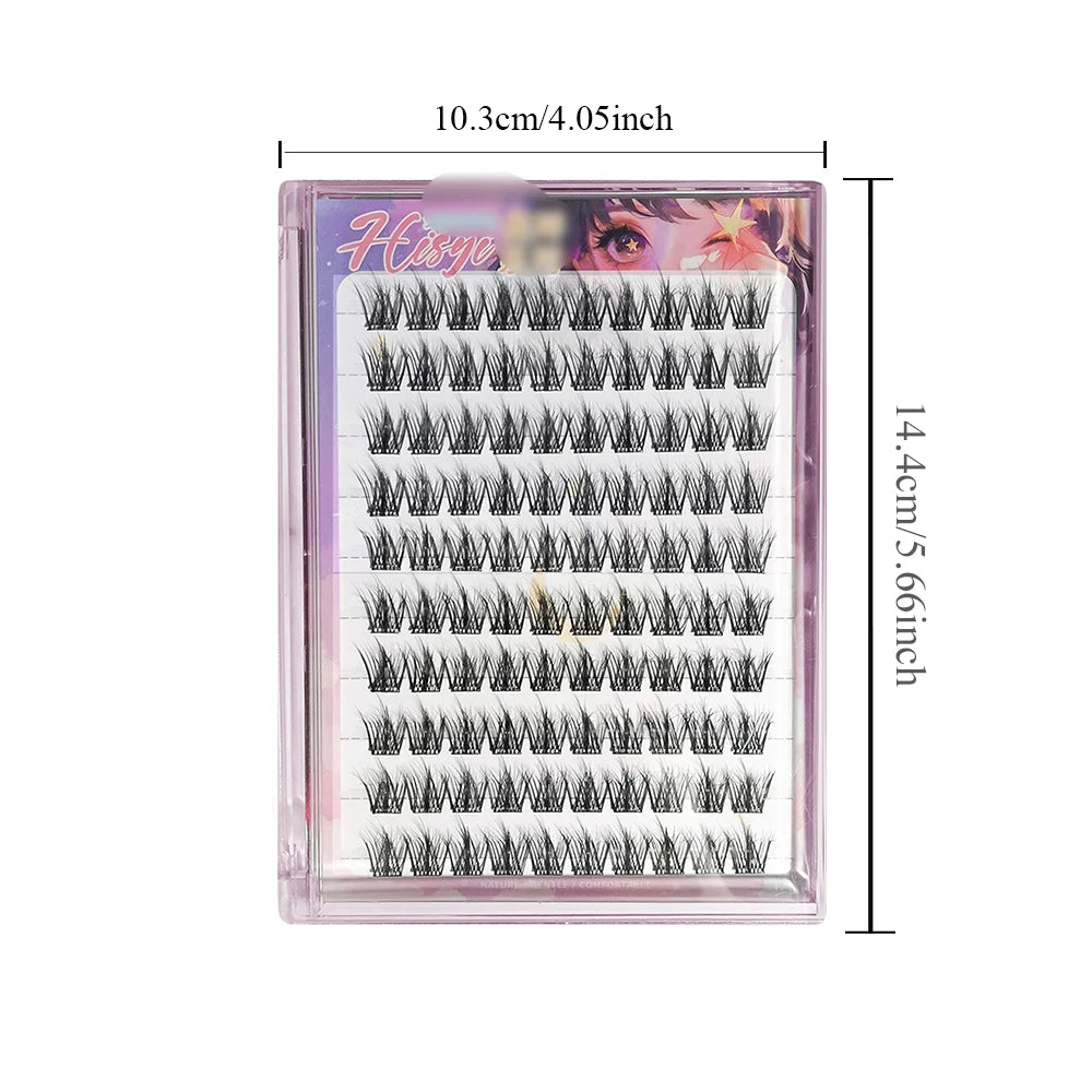 LuxuryGlow Self-Adhesive 3D Cluster Lashes – Glue-Free, Volumizing, Waterproof