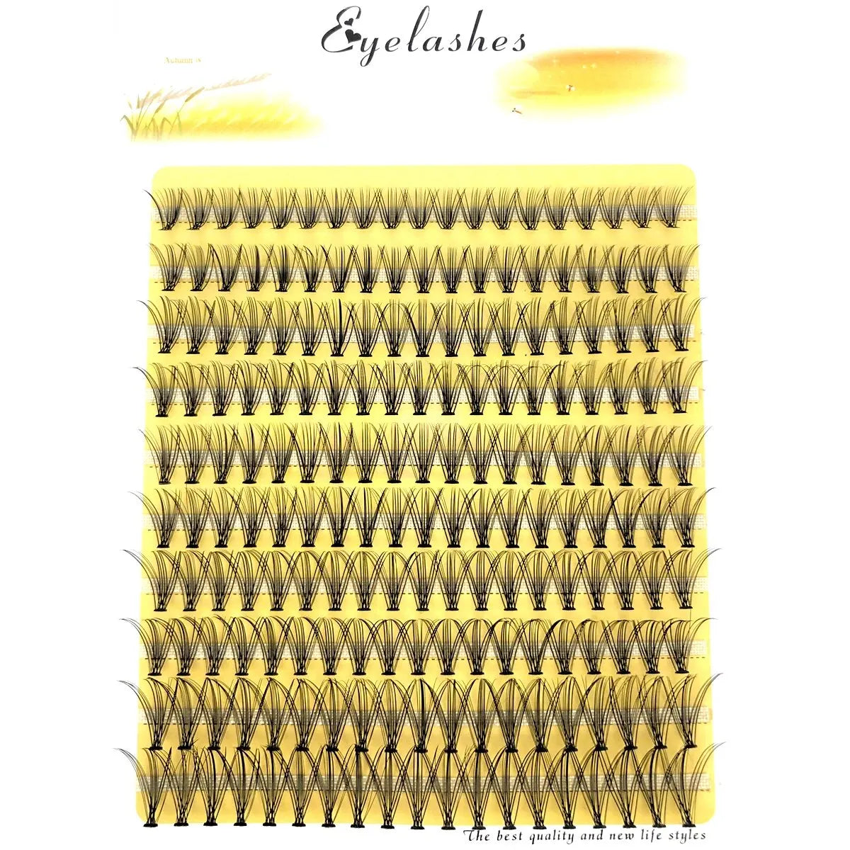 رموش HBZGTLAD 200 مجموعة متنوعة من الحجم - مراوح جاهزة من 10D إلى 80D