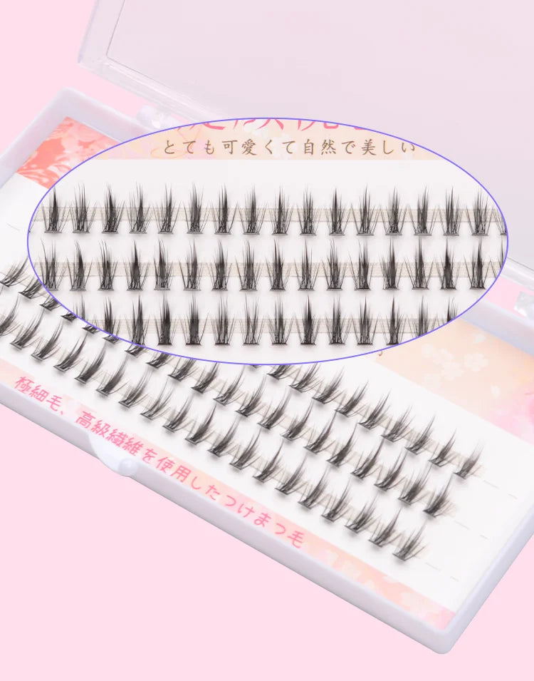 EYENGLE XMX DIY Cluster Eyelash Extensions – Natural Look, Heat-Bonded, Semi-Handmade