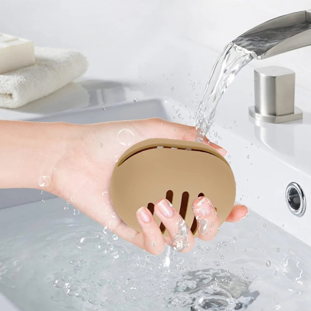 حامل إسفنجات المكياج السيليكونية الصديقة للبيئة من HMQ Beauty - منظم محمول متعدد الفتحات لإسفنجات التجميل