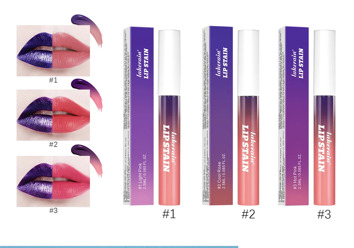 Brillo labial Peel &amp; Stick de Lakerain: brillo duradero, resistente al agua, antiadherente y resistente a las transferencias.
