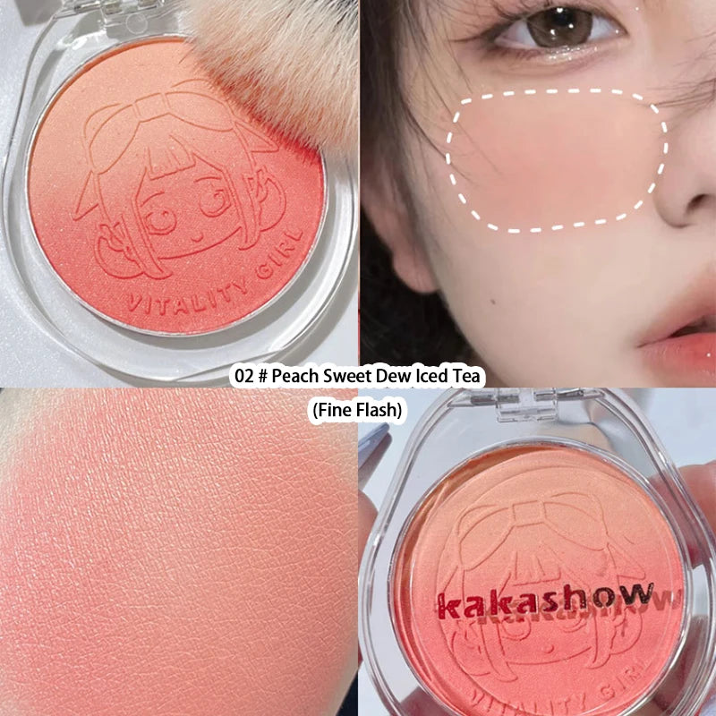 Rubor degradado LuxuryGlow Kakashow – Tono nude natural, acabado mate duradero (4 g)