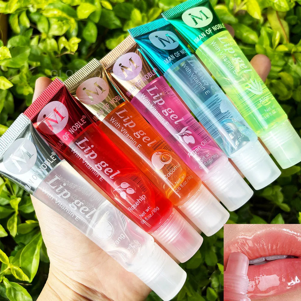 Glory Carrot 6-Piece Fruity Lip Gloss Set – Hydrating & Glossy Lip Gel for Moisturized, Shiny Lips