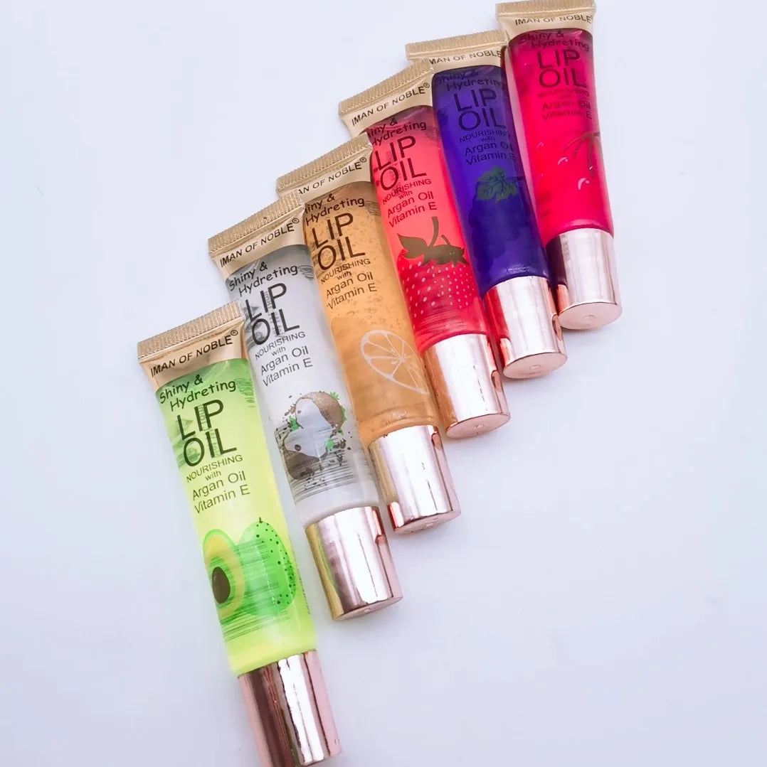 Glory Carrot 6-Piece Fruity Lip Gloss Set – Hydrating & Glossy Lip Gel for Moisturized, Shiny Lips