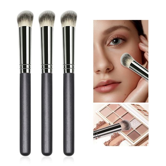 Brocha correctora de precisión LuxuryGlow: punta plana para cubrir ojeras y lagrimales
