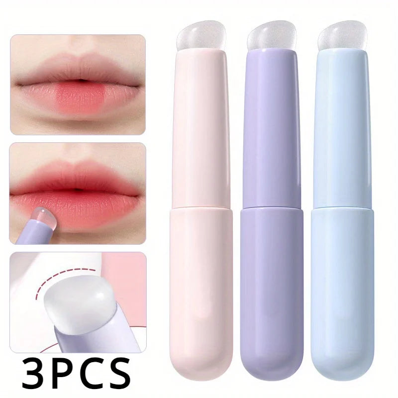 WRDEW Silicone Lip Brush with Cap | Portable Lipstick & Balm Applicator