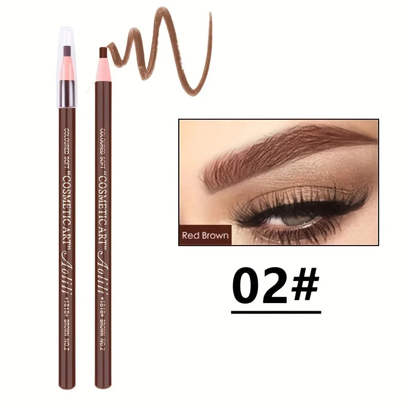 Lápiz de cejas desprendible LuxuryGlow resistente al agua: no se corre, no necesita afilarse, aspecto natural.